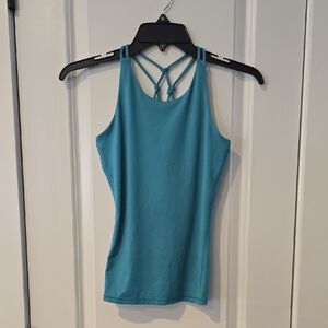 All in Motion Teal Girls Strappy Back Tank Top